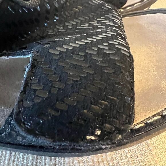 Alegria PEG-530 Black Leather Sparkle Velcro Strap Sandals Sz 38 = Women’s 7.5/8 - Picture 12 of 13